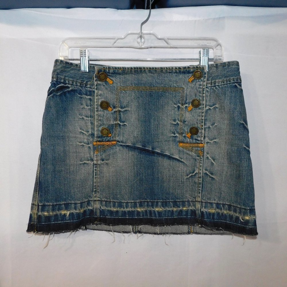 Amour Jeans Distressed Denim mini Jean Skirt Womens 5 / 6